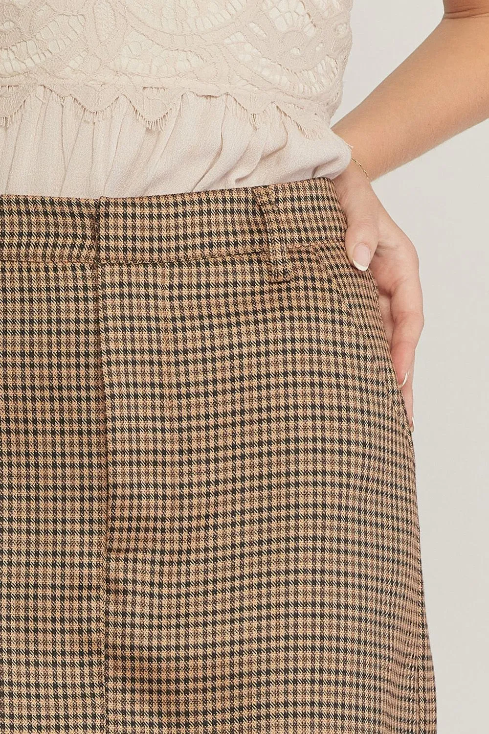 This Love High Waisted Skort Plaid