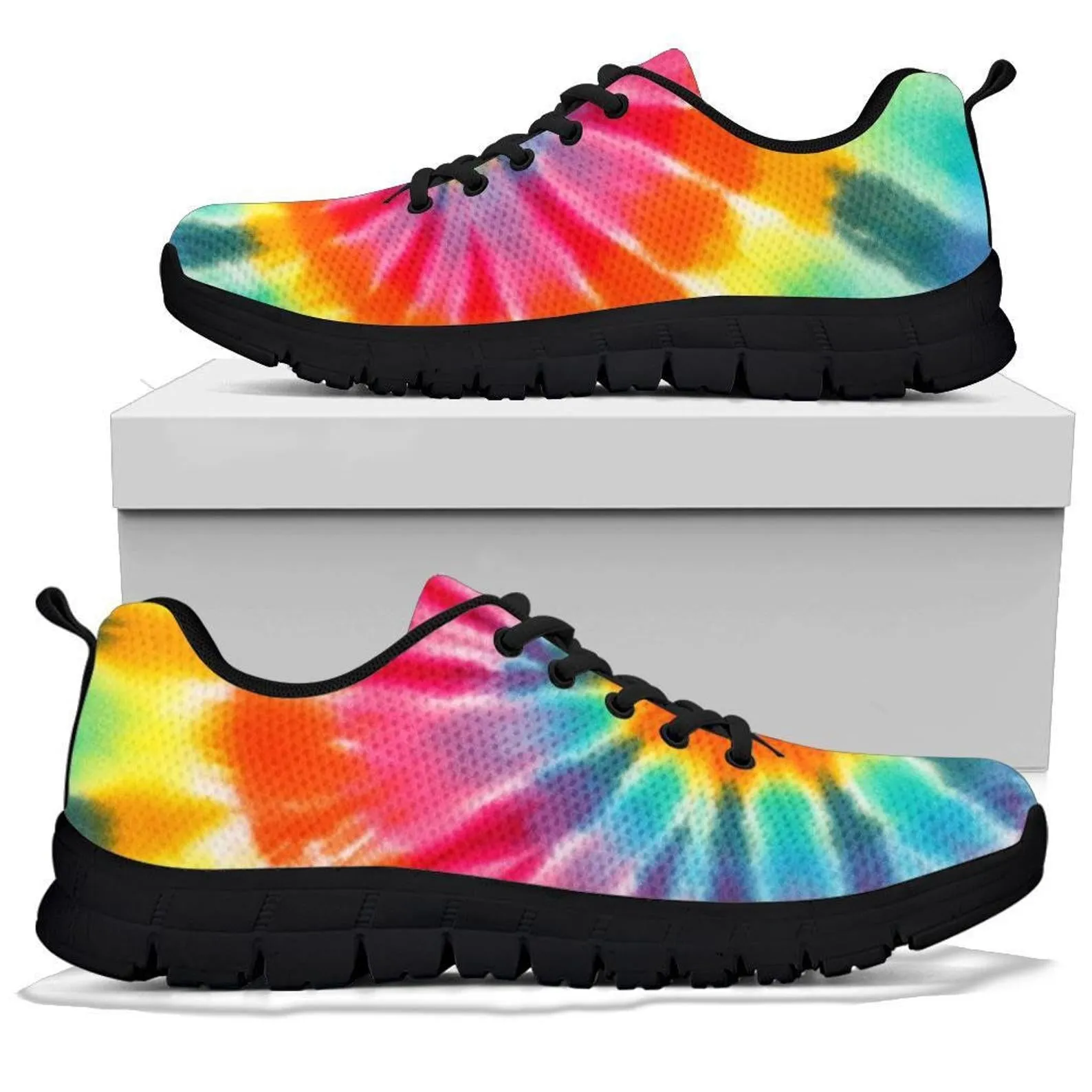 Tie Dye Unisex Shoes Rave EDC EDM Music Festival Sneakers