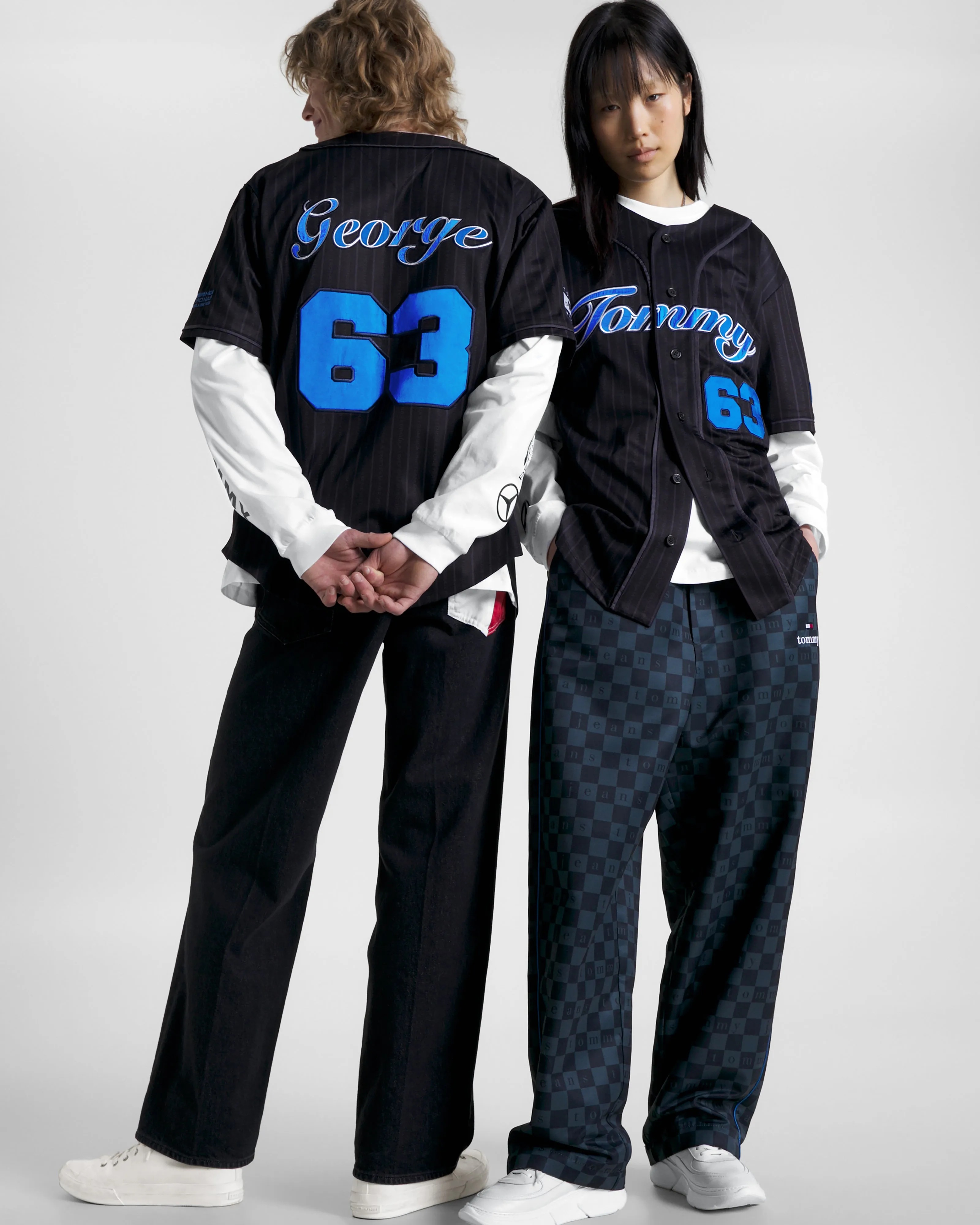 Tommy x Mercedes-AMG F1 x Awake NY Baseball Jersey Black/Blue 63