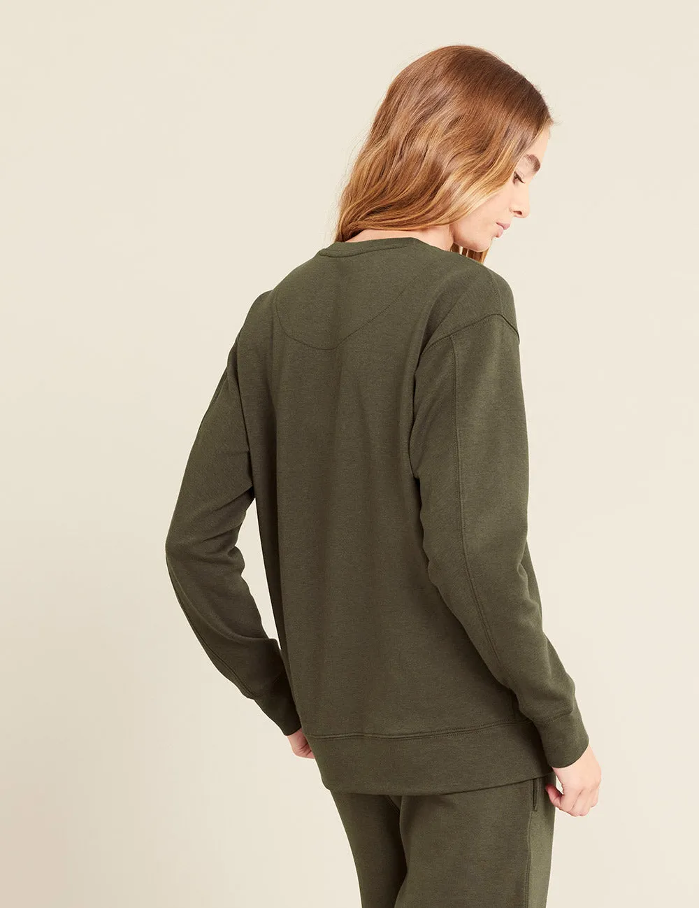 Unisex Crew Neck Sweater - Dark Olive