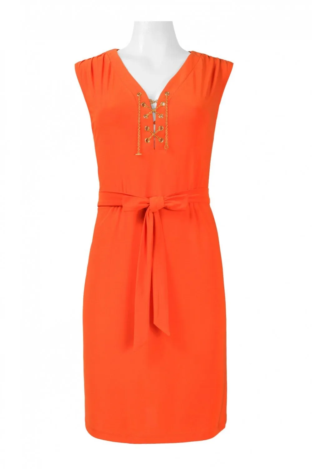 V-Neck Sleeveless Jersey Dress