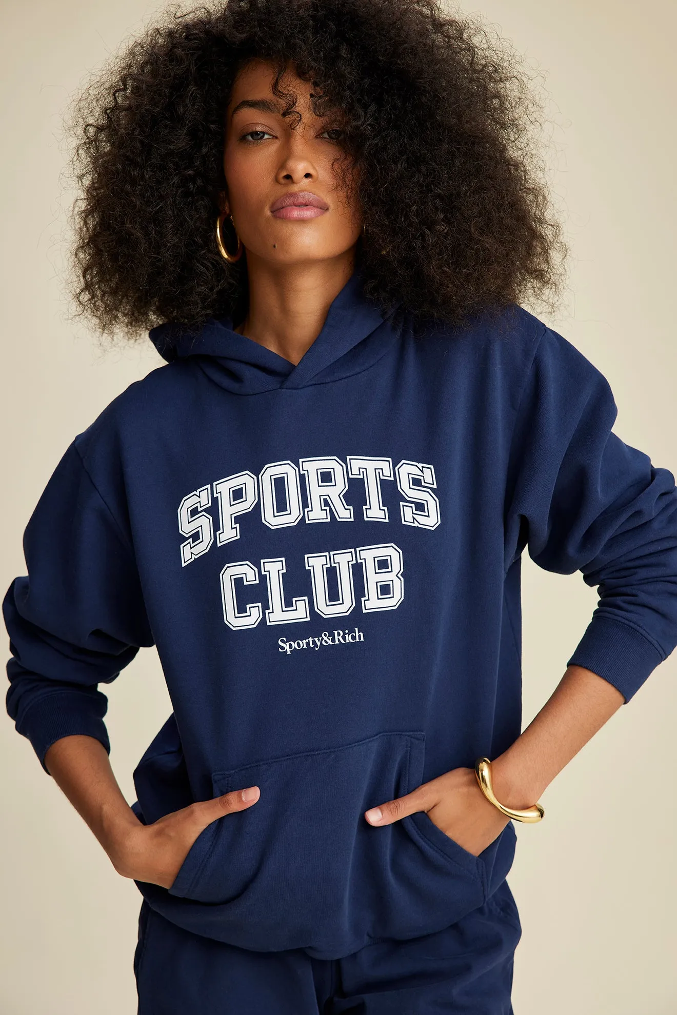 Varsity Hoodie - Navy/White