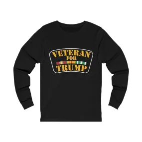 Veteran for Trump Men's Jersey Long Sleeve T-Shirt