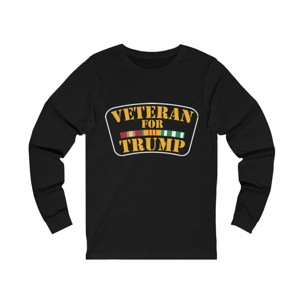 Veteran for Trump Men's Jersey Long Sleeve T-Shirt