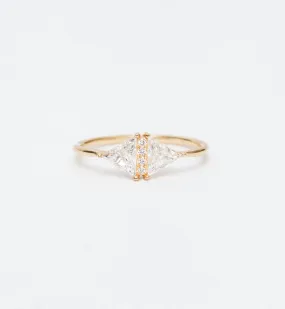 Vintage Diamond Triangle Ring