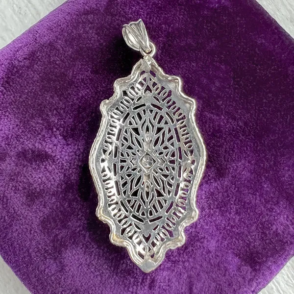 Vintage Filigree Diamond Pendant