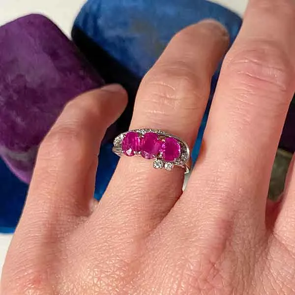 Vintage Ruby & Diamond Ring