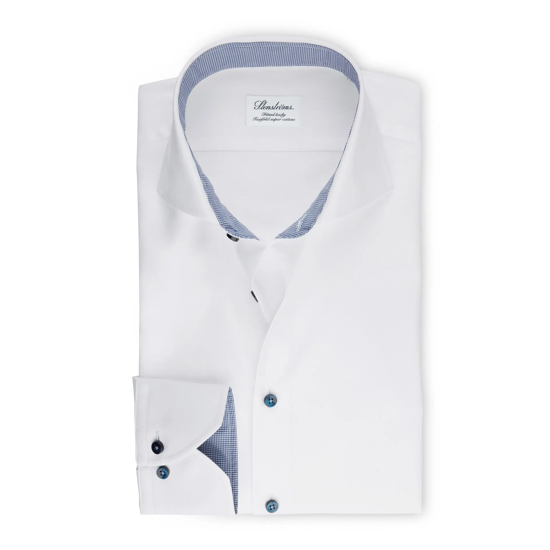 White Contrast Shirt | Fitted Body