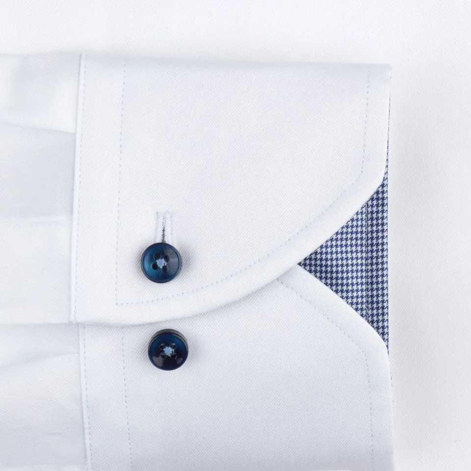 White Contrast Shirt | Fitted Body