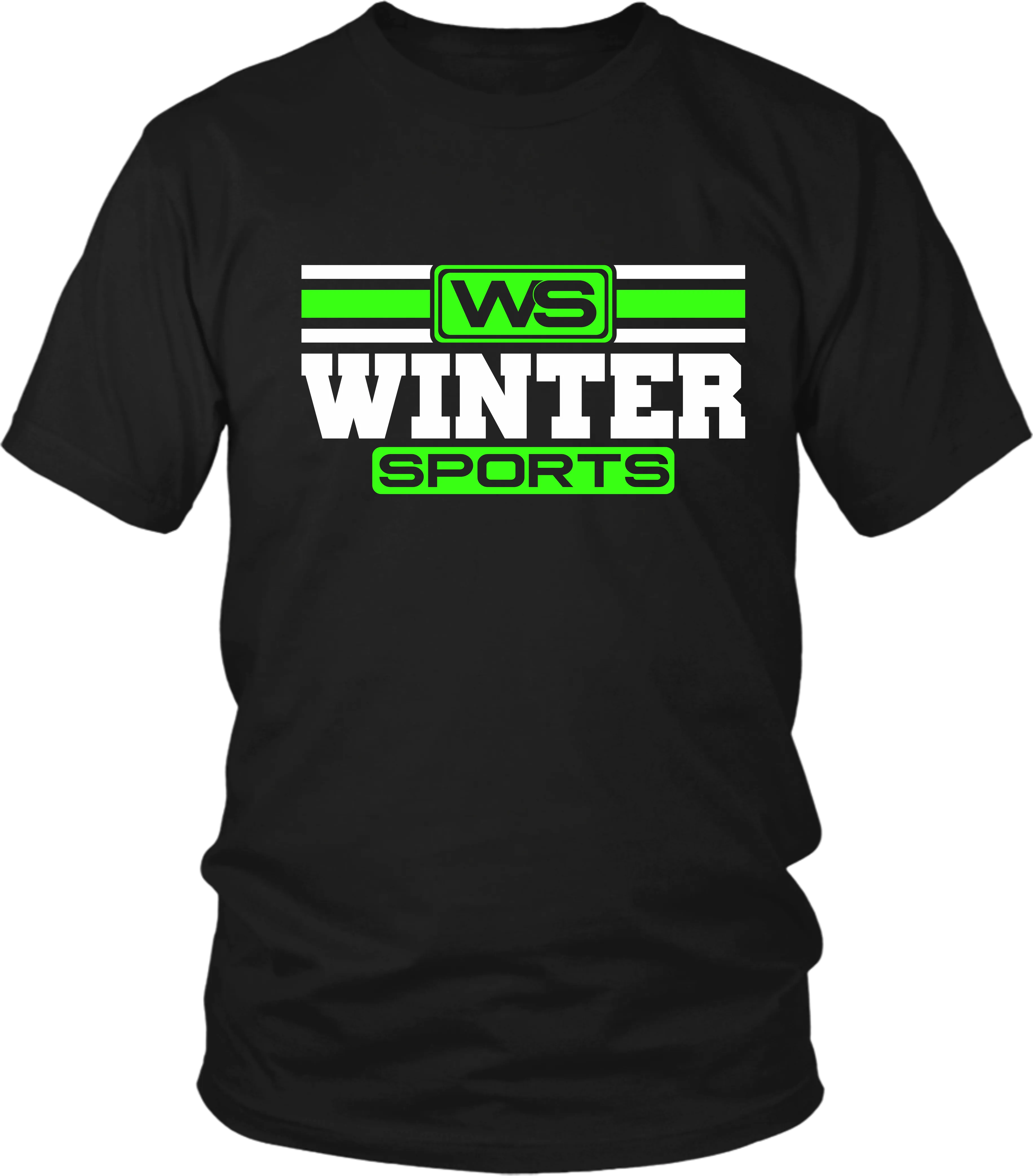 WS - Winter Sports T- Shirt Lime Green -Unisex