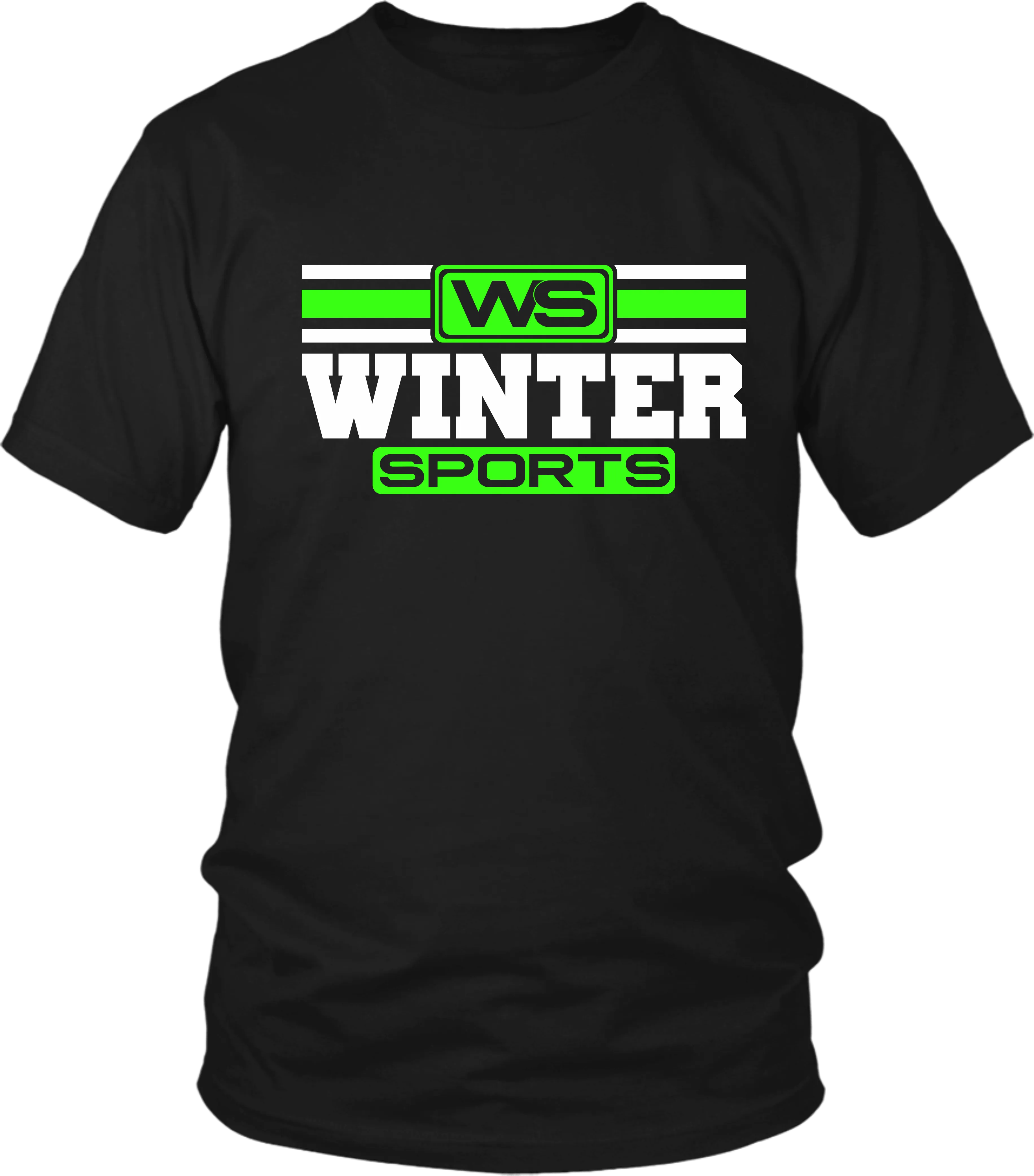 WS - Winter Sports T- Shirt Lime Green -Unisex