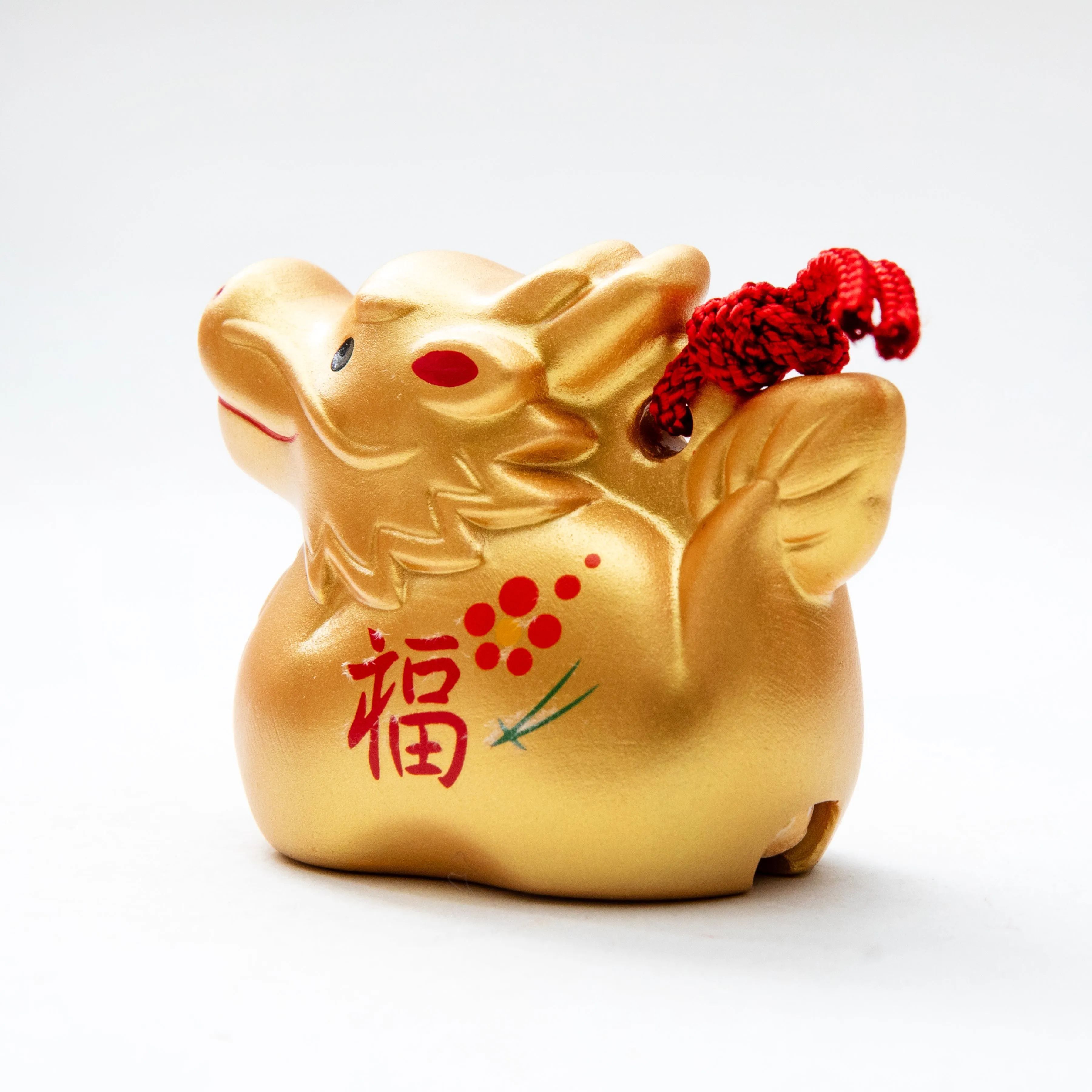 Yakushigama Ceramic Gilded Dragon Bell