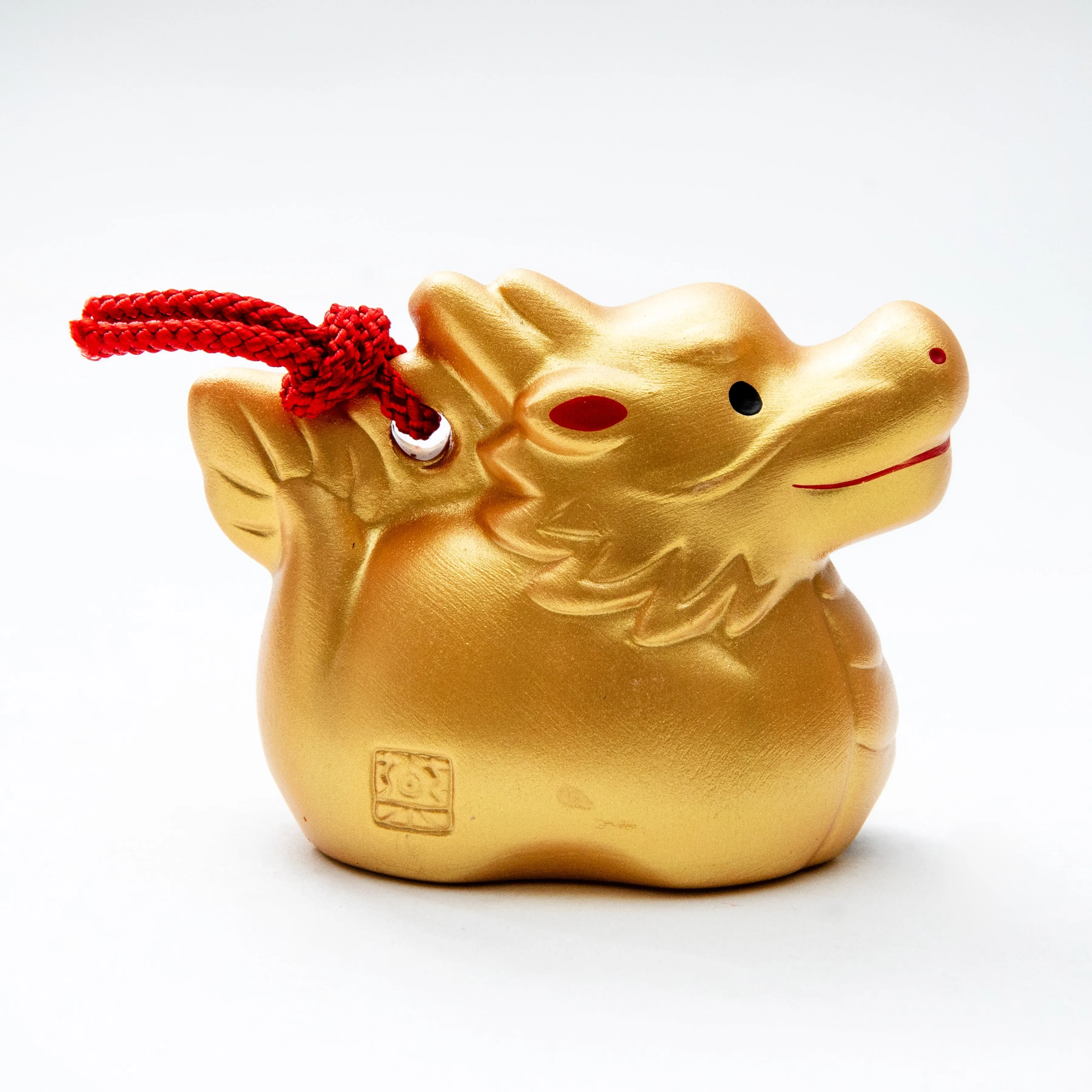 Yakushigama Ceramic Gilded Dragon Bell