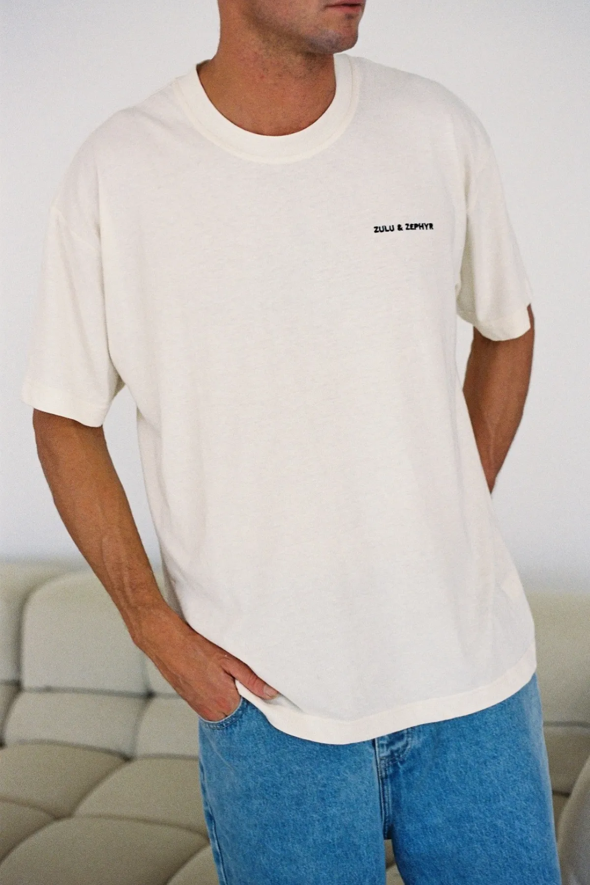 Zulu & Zephyr Logo Tee - Warm White